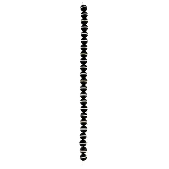 12 Packs: 23 ct. (276 total) Black & White Dyed Agate Round Beads, 7.5mm by Bead Landing™